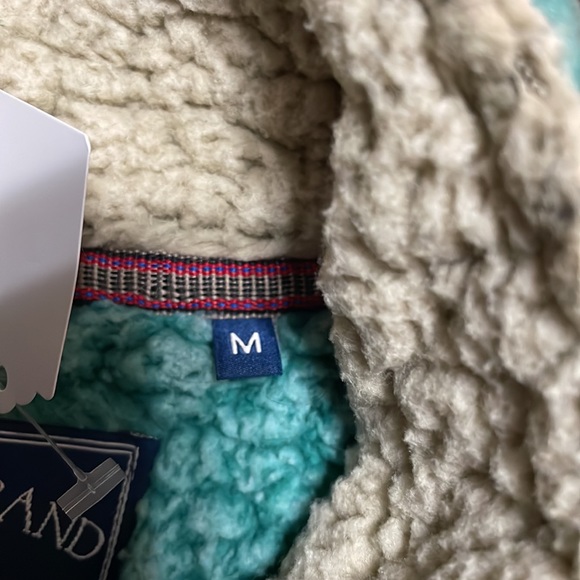 Live Oak Brand Sherpa Women’s Medium Teal Green Pullover quarter zip jacket. - Picture 5 of 8